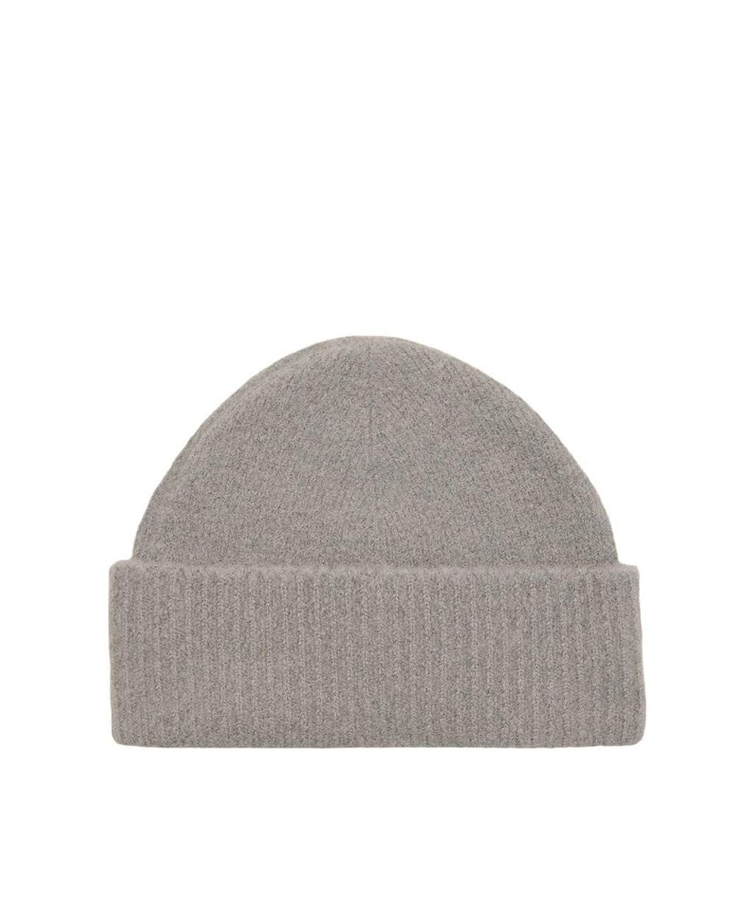 AMI Gray Logo Beanie Cap for men