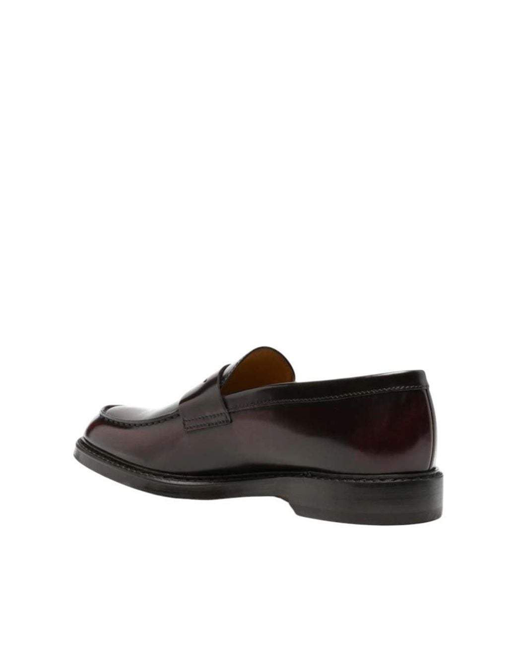 Doucal's Brown Leather Loafers for men