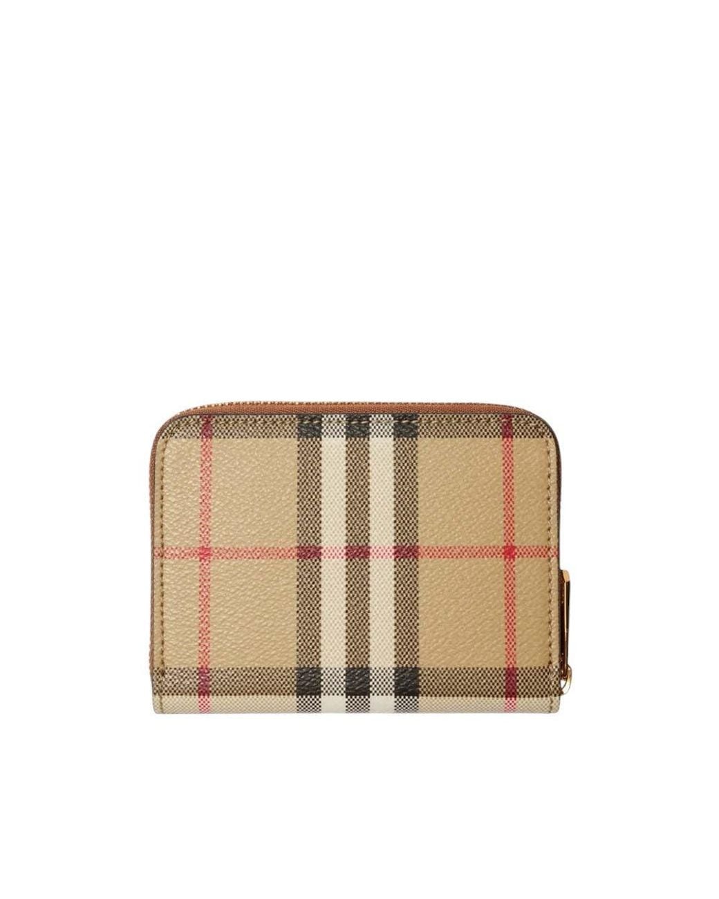Burberry Natural Check Zip Wallet