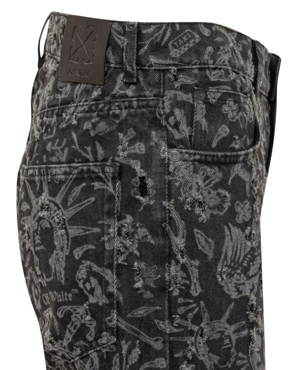 Off-White c/o Virgil Abloh Black Jethe Tattoo Jeans