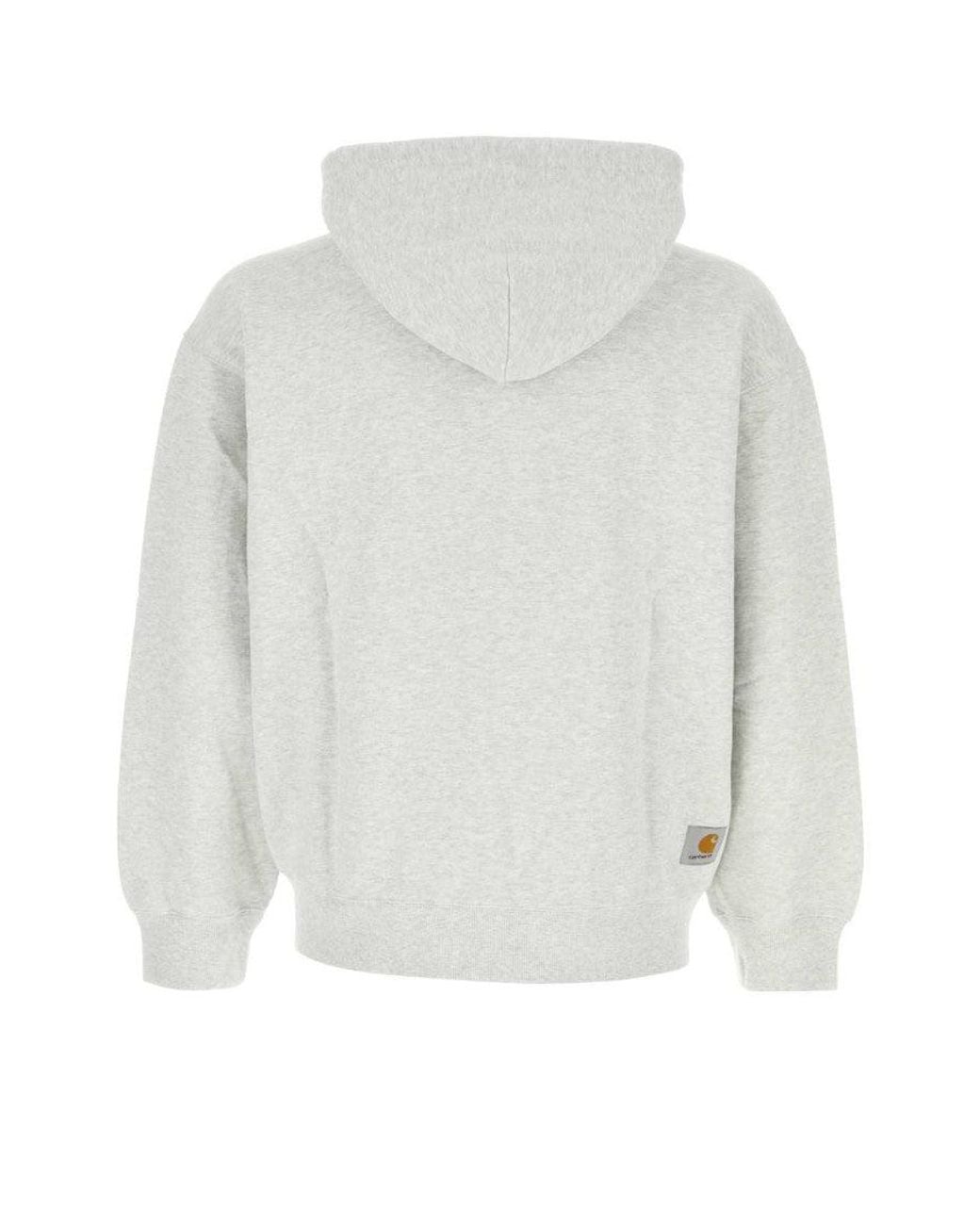 Carhartt Gray Light Logo Hoodie for men