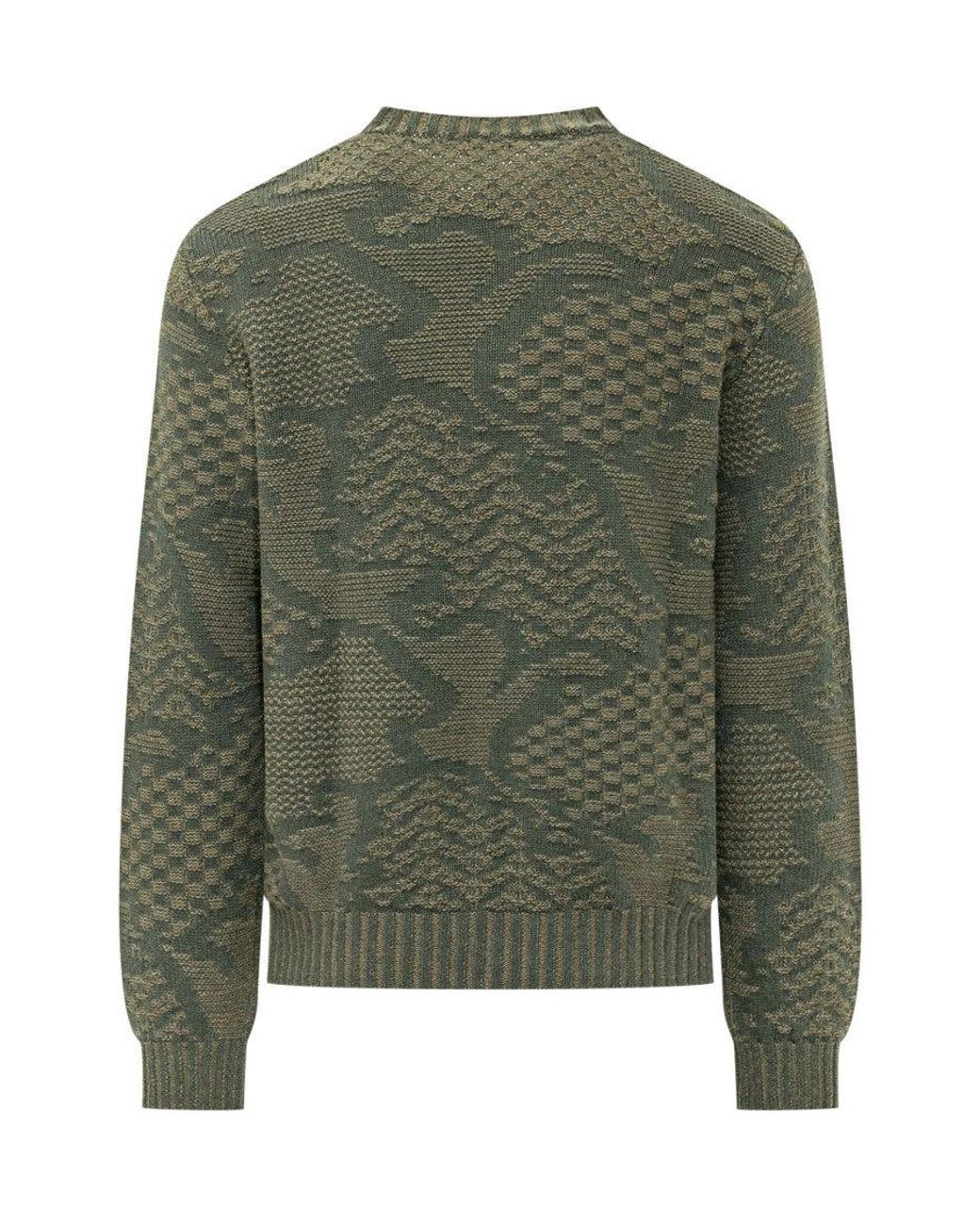 Etro Green Crew Neck Sweater for men