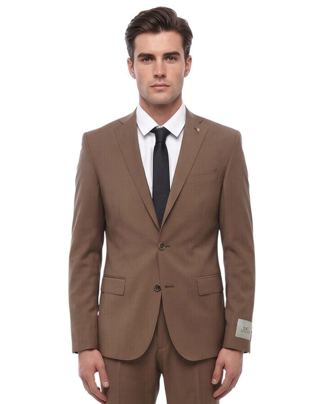 Corneliani Brown Notched Lapel Suit for men