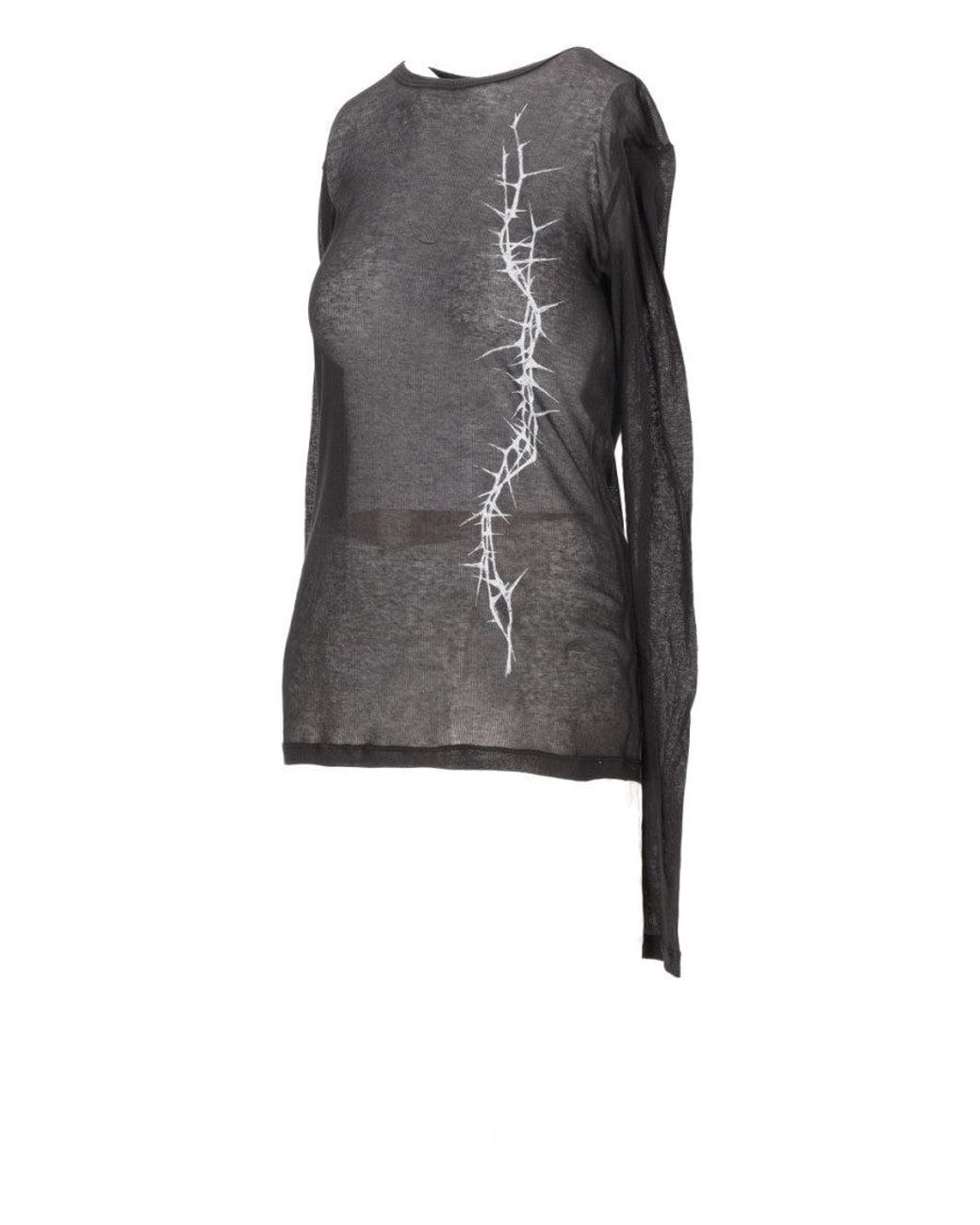 Ann Demeulemeester Black Fiene Slim Fit Long Sleeve T-Shirt