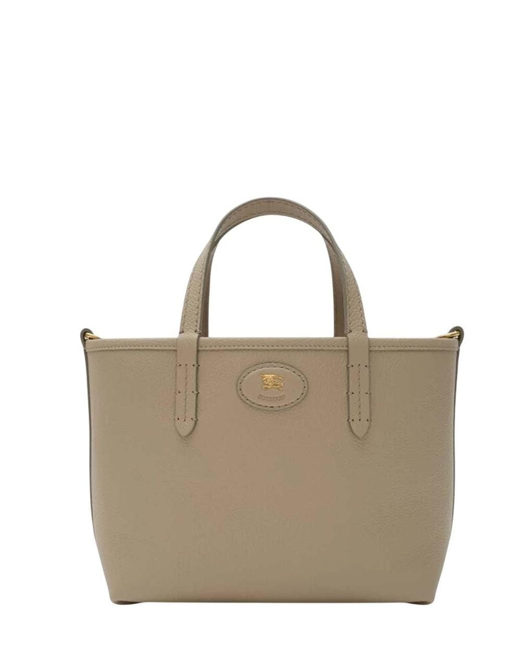 Burberry Brown Taupe Bloomsbury Reversible Mini Tote
