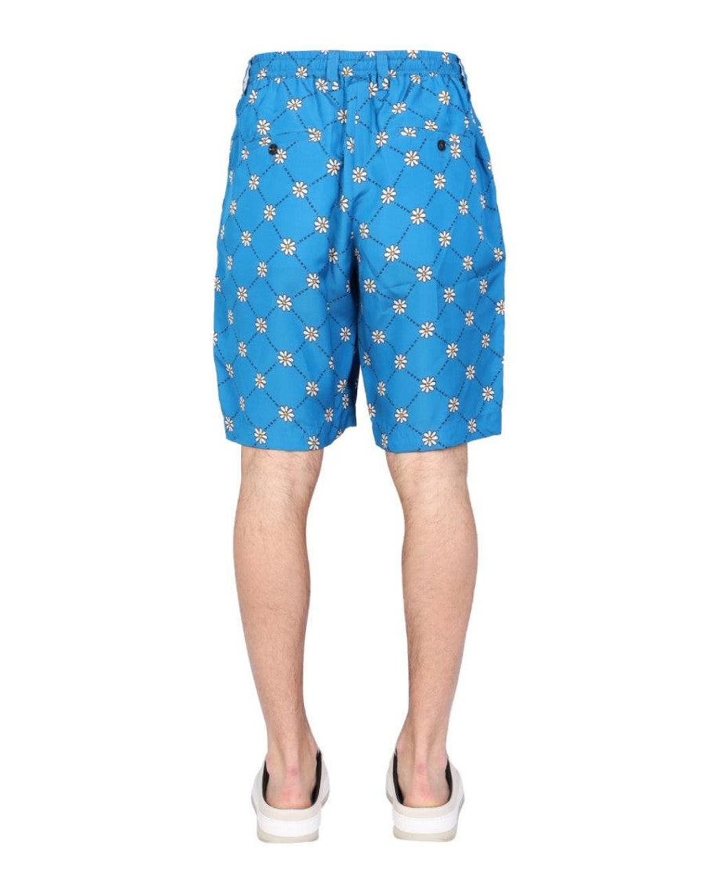 Marni Blue Floral Shorts for men