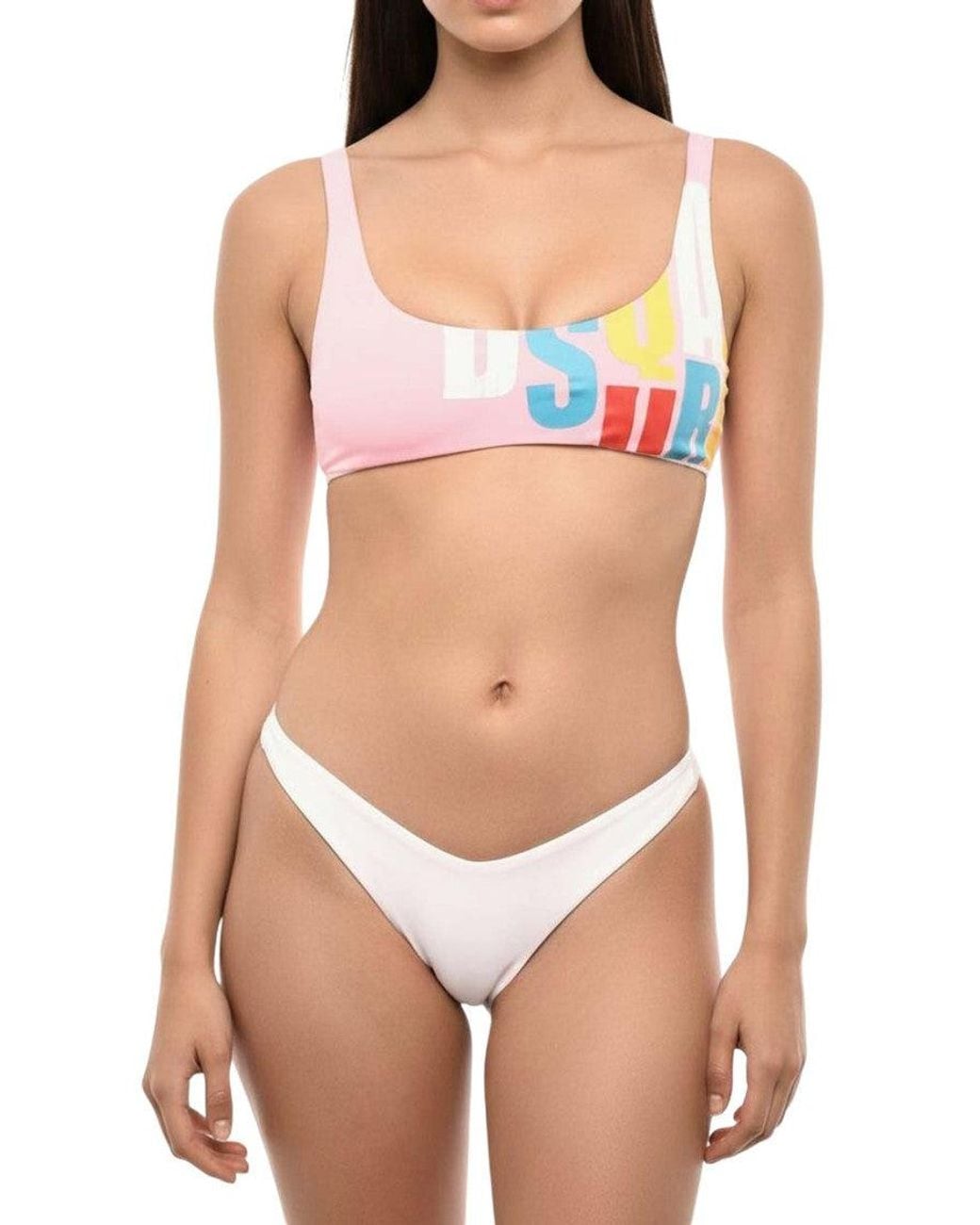 DSquared² White Logo Swimwear