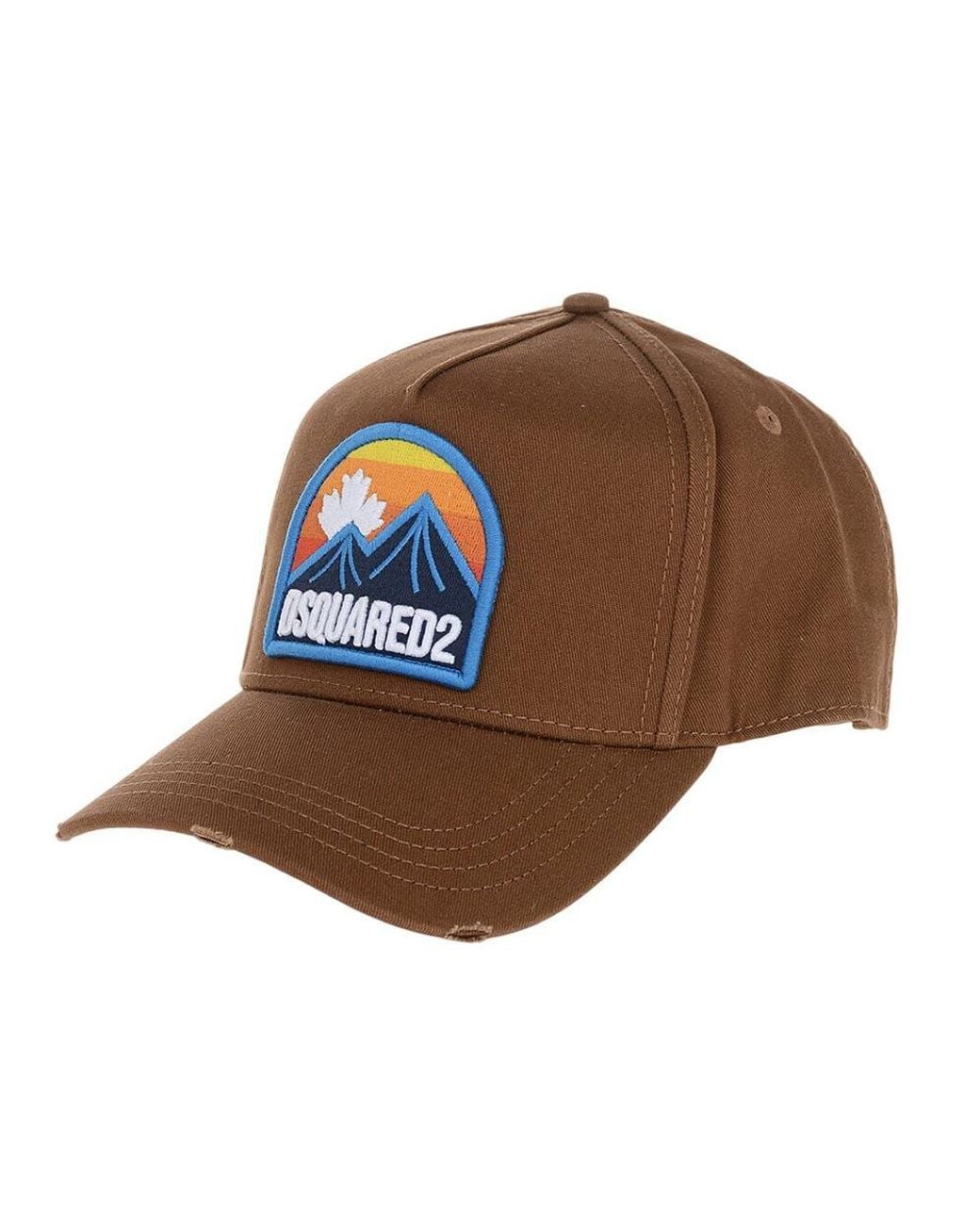 DSquared² Brown Logo Baseball Cap for men