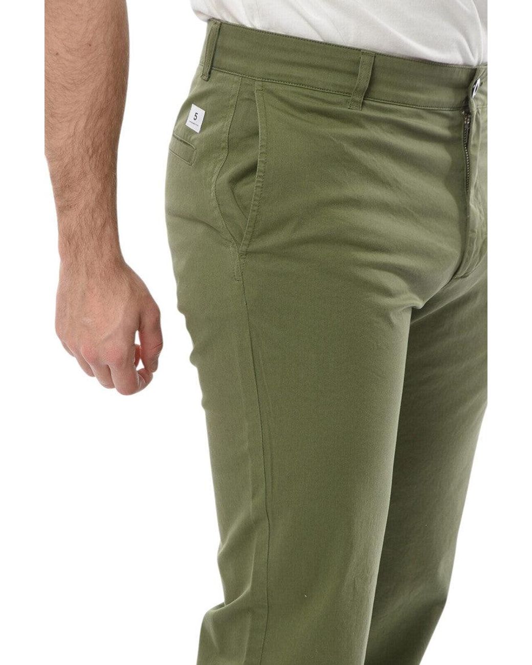 Department 5 Green Slim Chino Pants for men