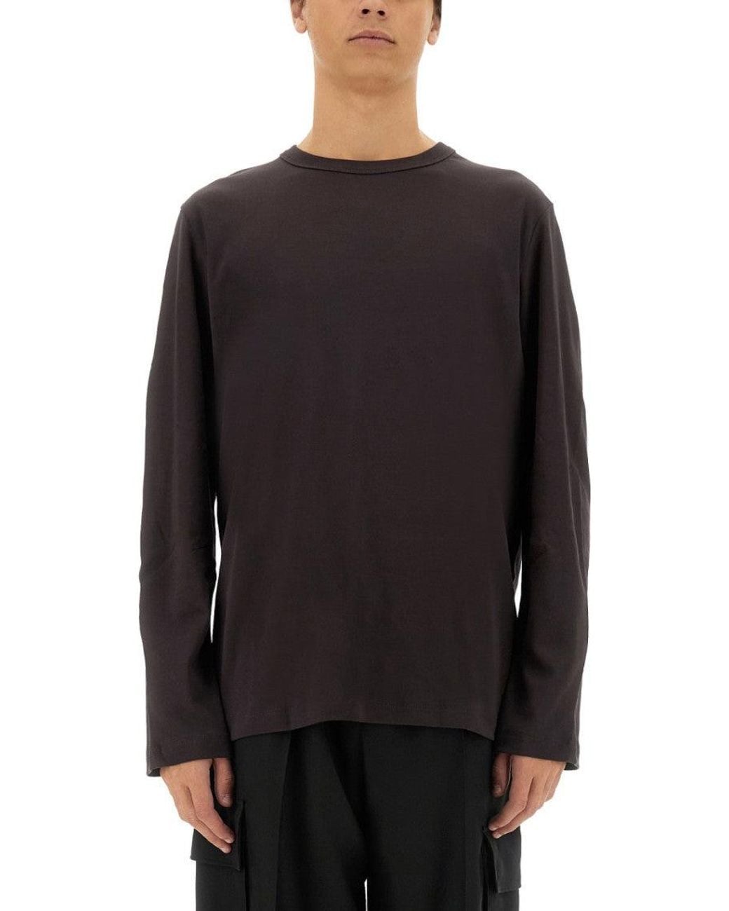 Helmut Lang Black Dark Solid T-Shirt for men