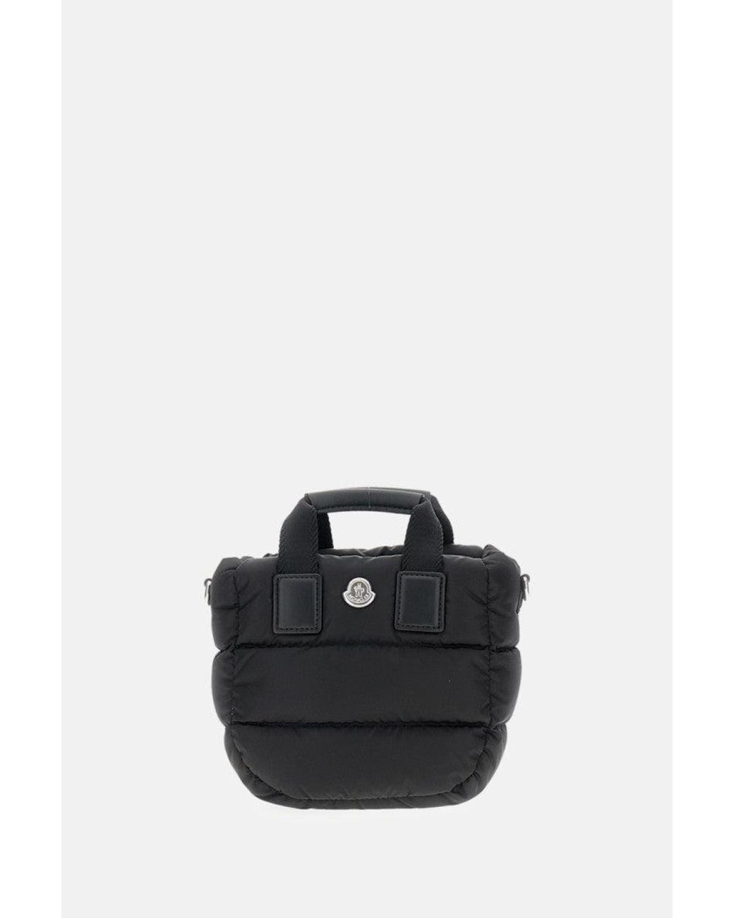Moncler Black Logo Top Zip Tote