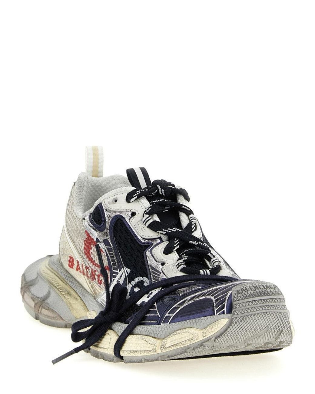 Balenciaga White Logo Sneakers for men