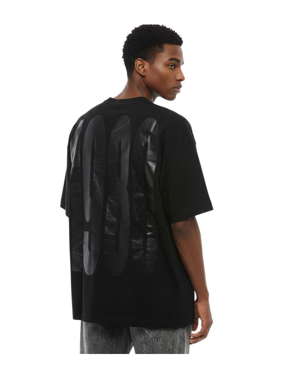 1989 STUDIO Black Crew Neck T-Shirt for men