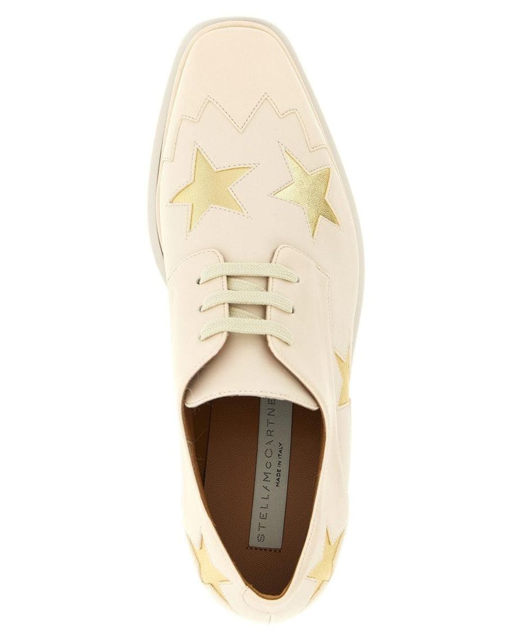 Stella McCartney White Natural Elyse Platform Dress Shoes