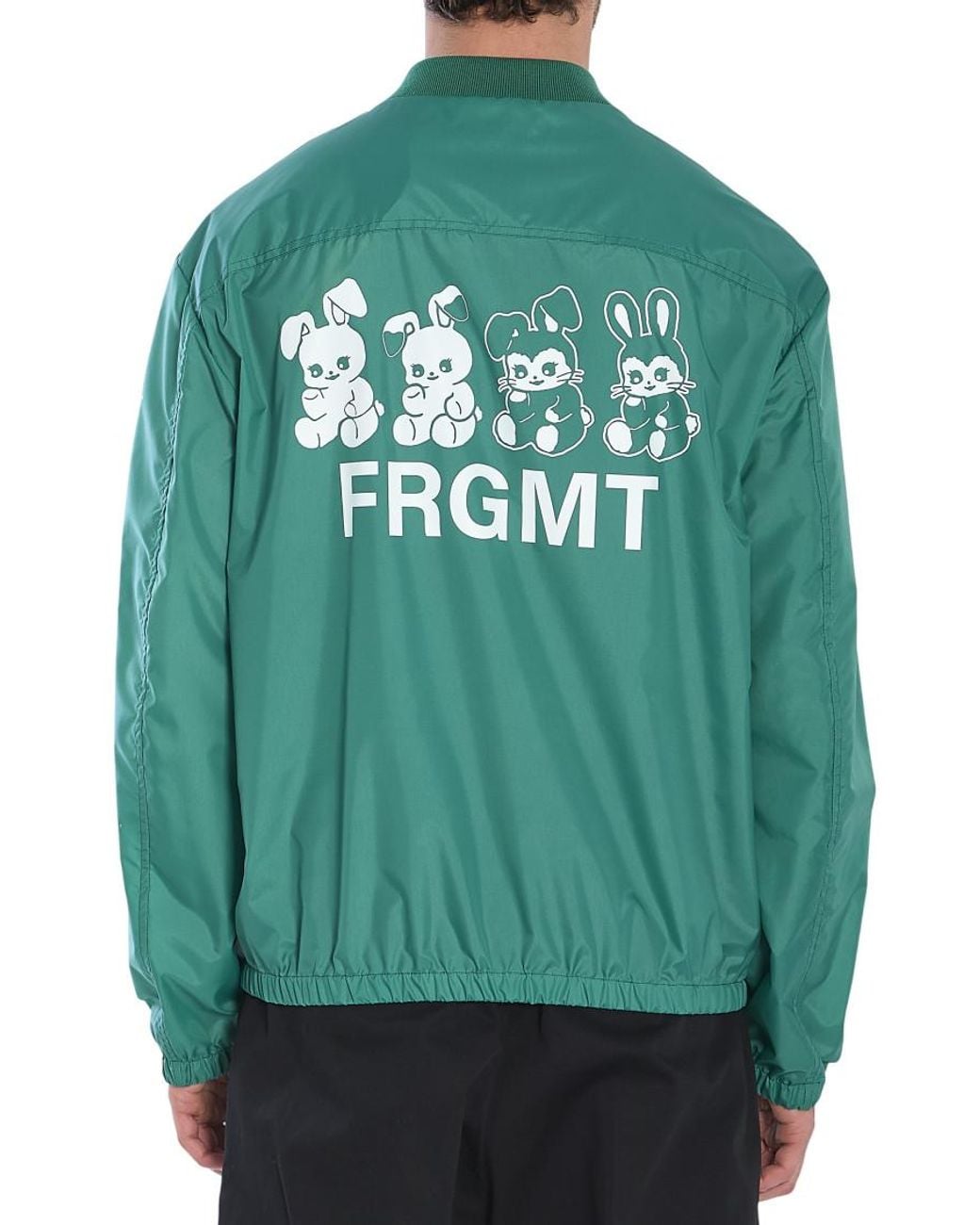 Moncler Green Logo Bomber Jacket for men