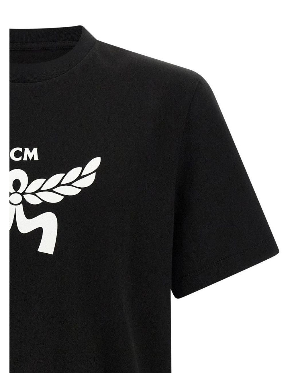 MCM Black Logo Print T-Shirt