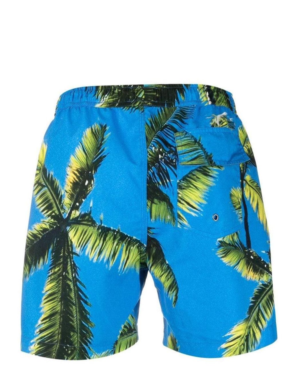 BLUE SKY INN Blue Printed Swimming Trunks for men