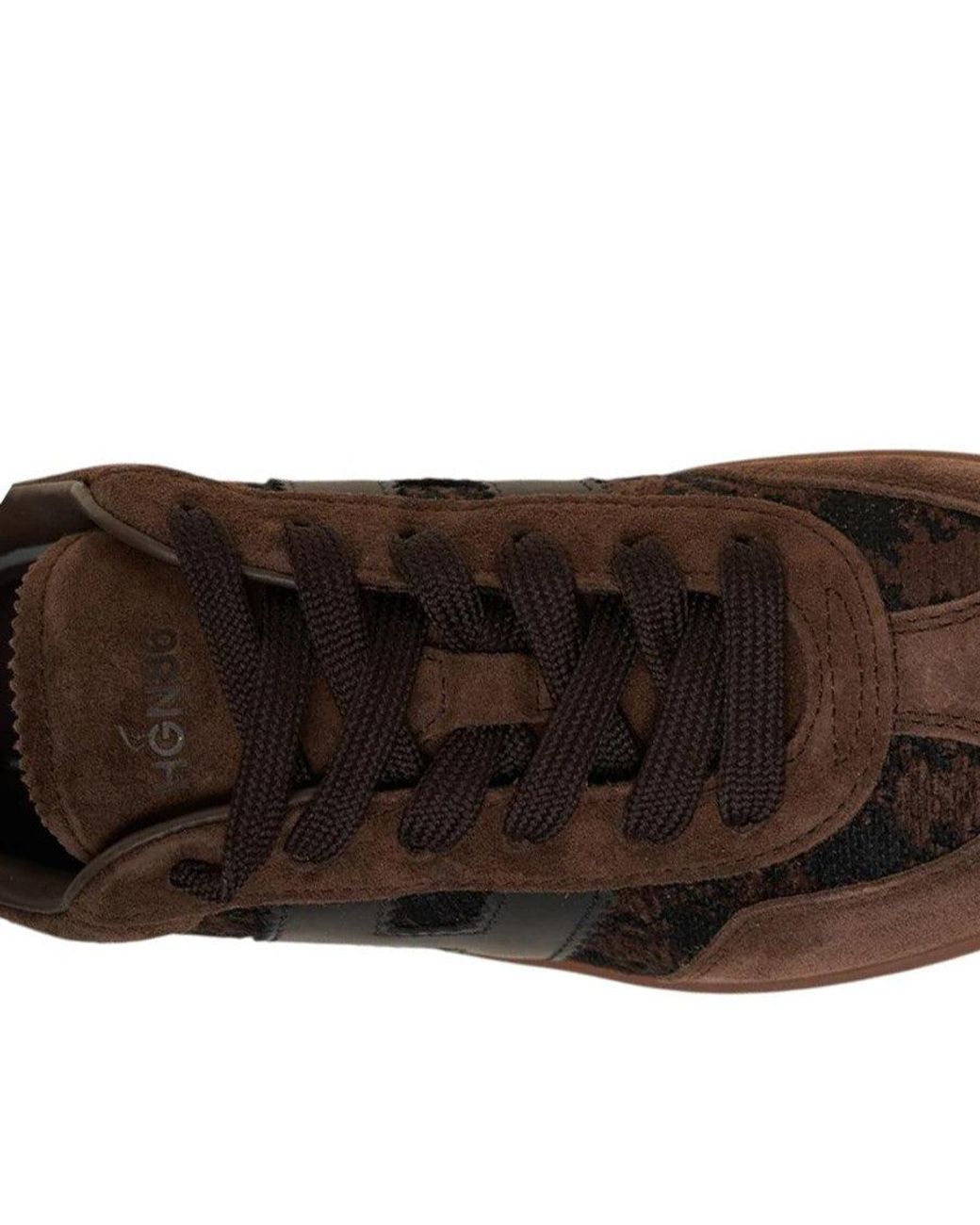 Hogan Brown Animal Print Sneakers