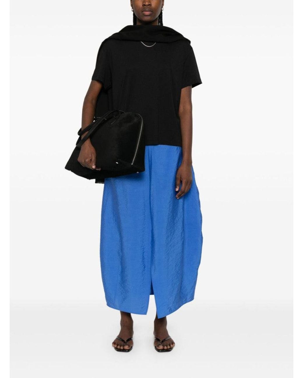 Totême Black Cotton Blend T-Shirt