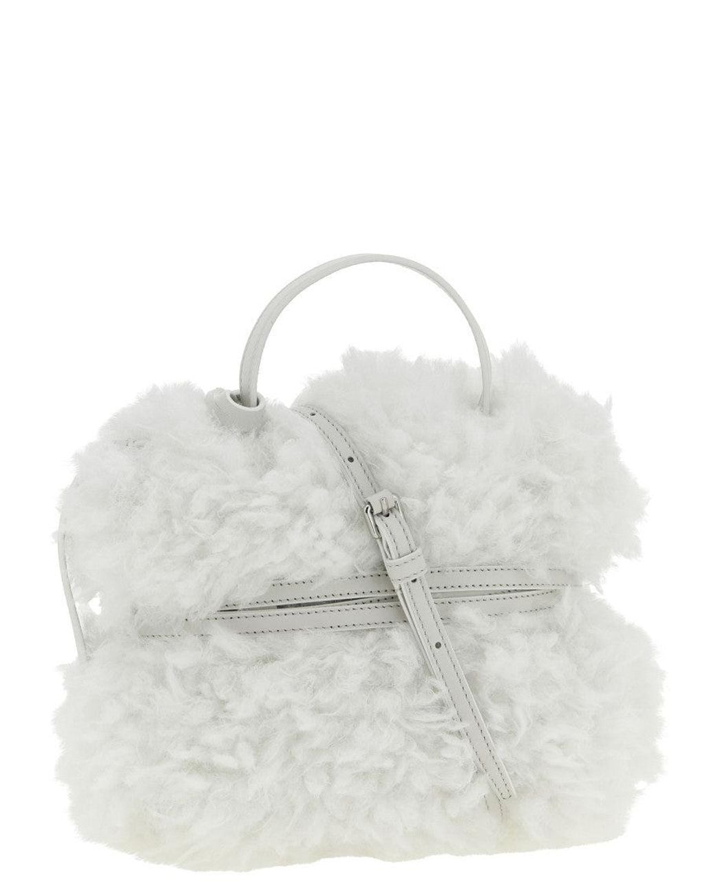 Moschino White Tie Me Small Satchel