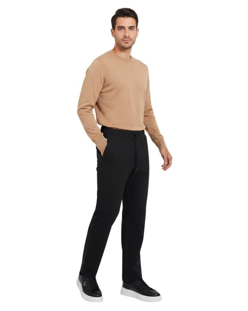 Boss Black Regular Drawstring Pants for men