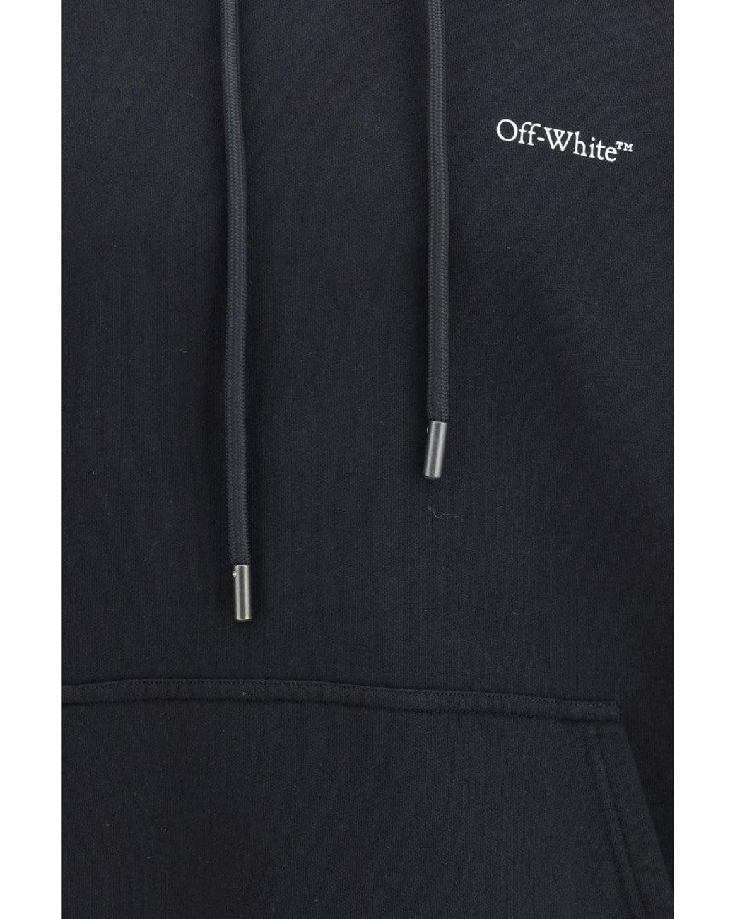 Off-White c/o Virgil Abloh Blue Relaxed Logo Hoodie for men