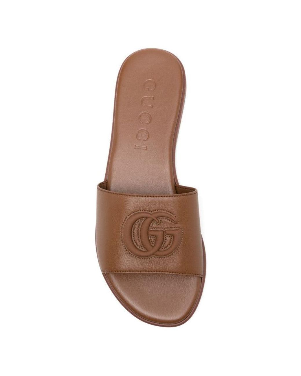Gucci Brown Slip-On Flats