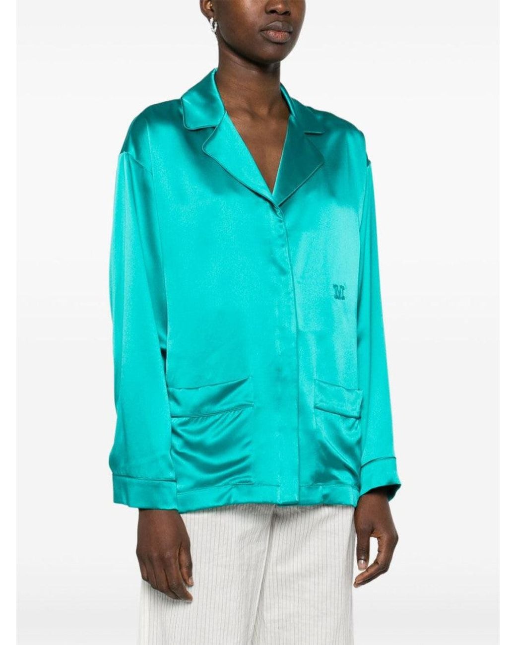 Max Mara Blue Silk Tunic