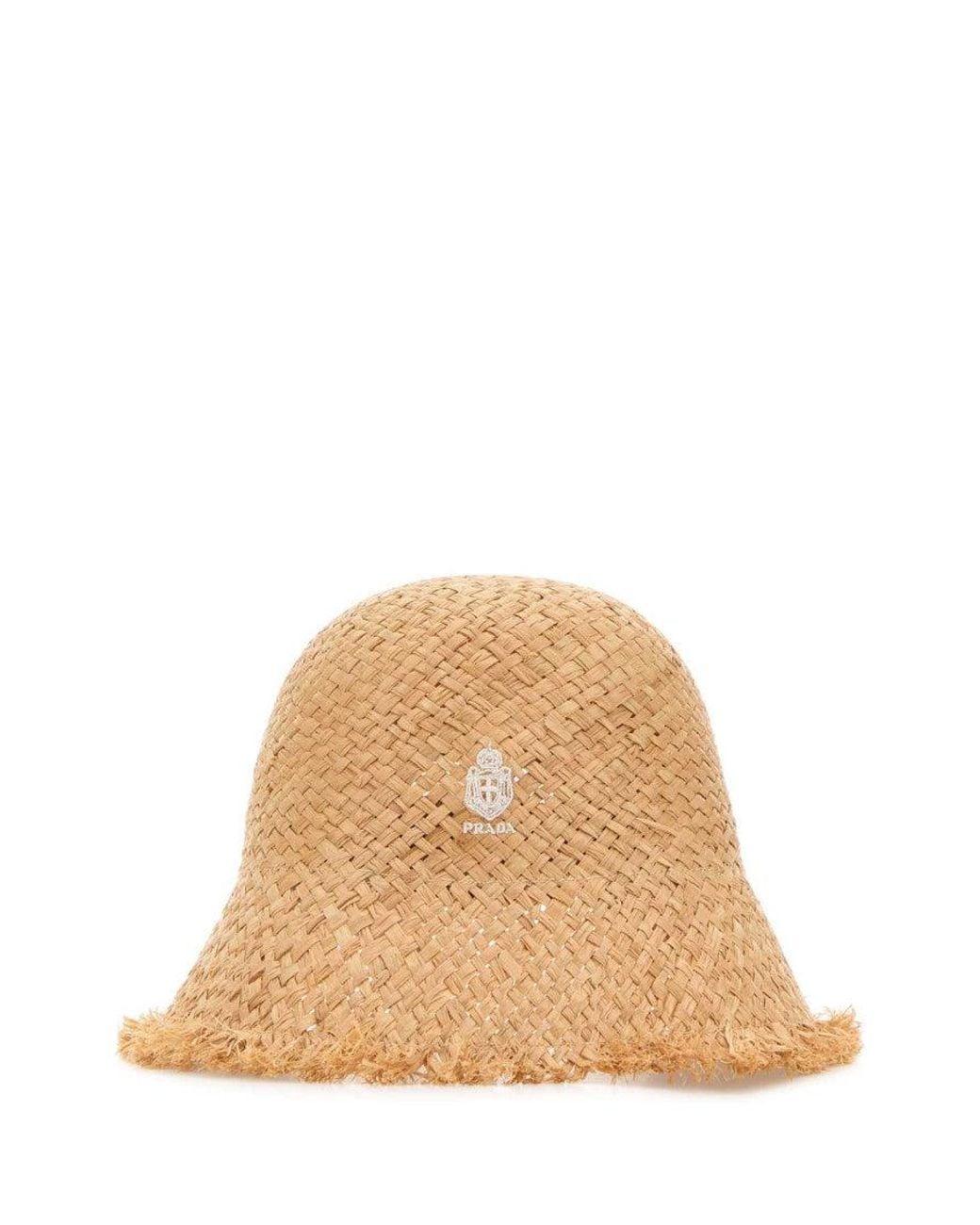 Prada Natural Logo Bucket Hat
