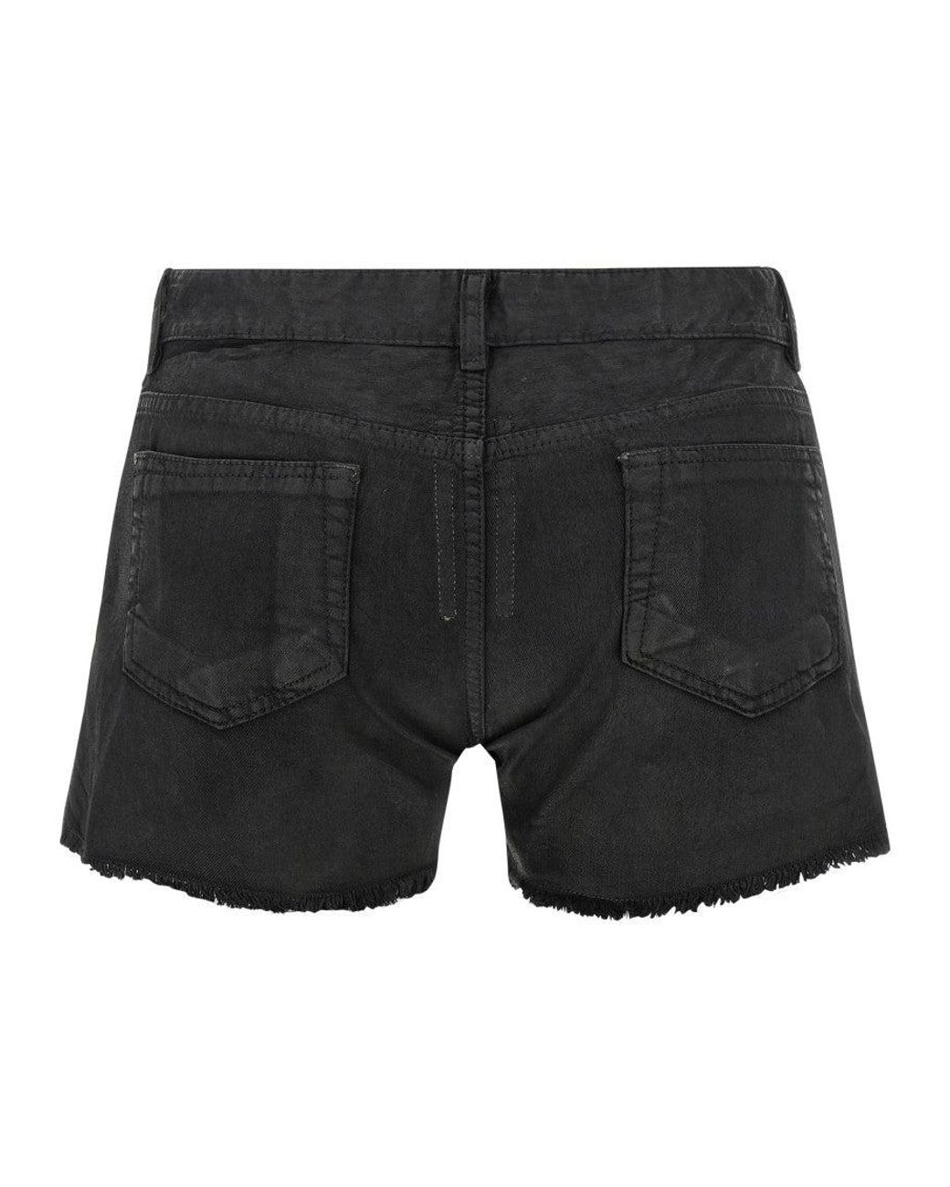 Rick Owens Black 'Lana Cut Offs' Shorts