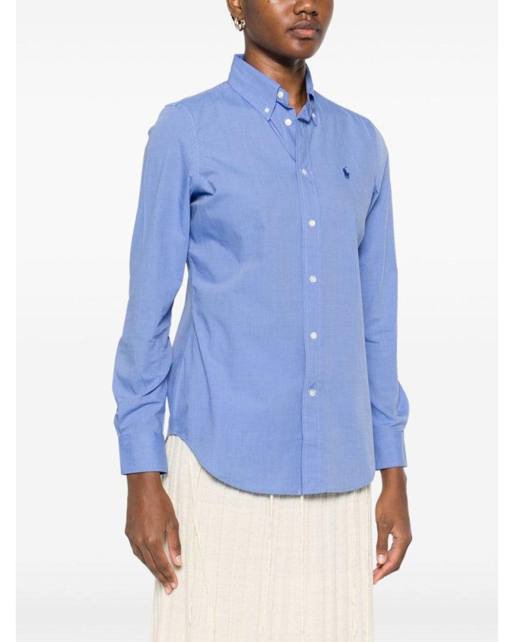Polo Ralph Lauren Blue Polo Pony-Embroidered Shirt