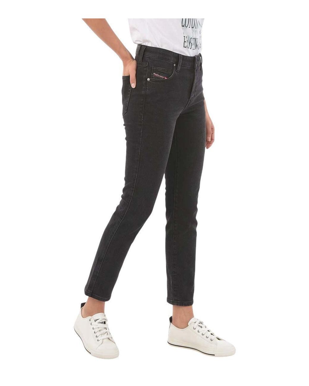 DIESEL Black Skinny High Rise Jeans