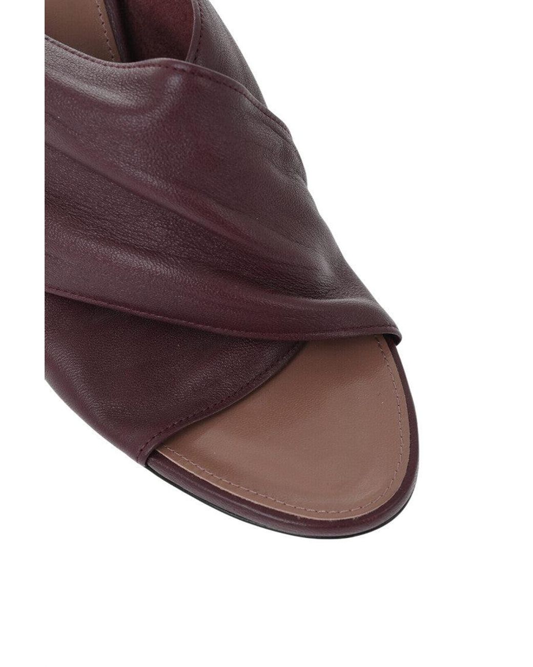 Paris Texas Brown Burgundy Leather Heels