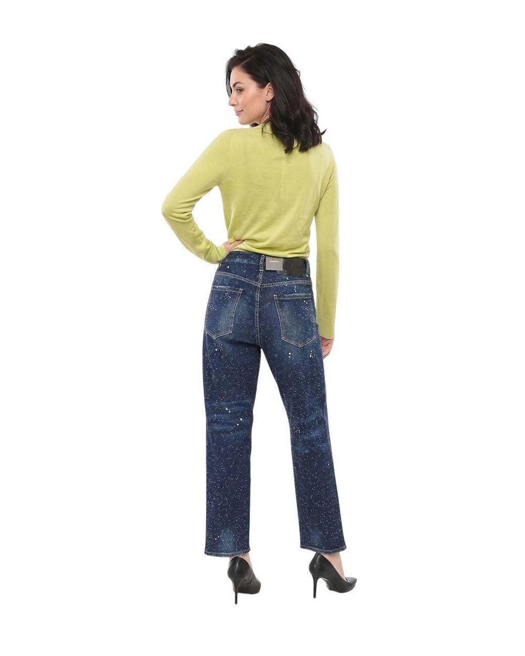 DSquared² Blue Straight High Rise Jeans