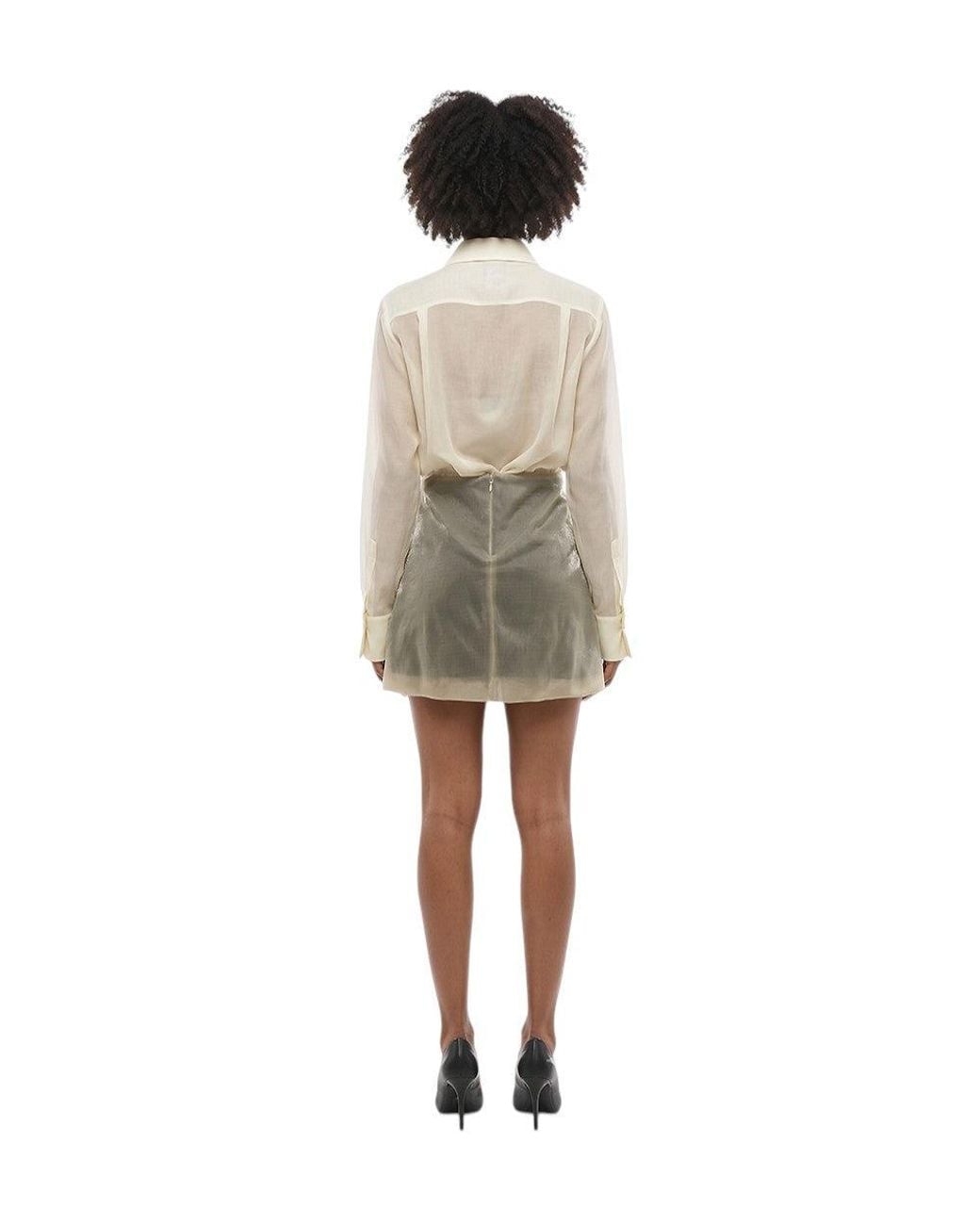 McQueen Natural Above Knee Skirt