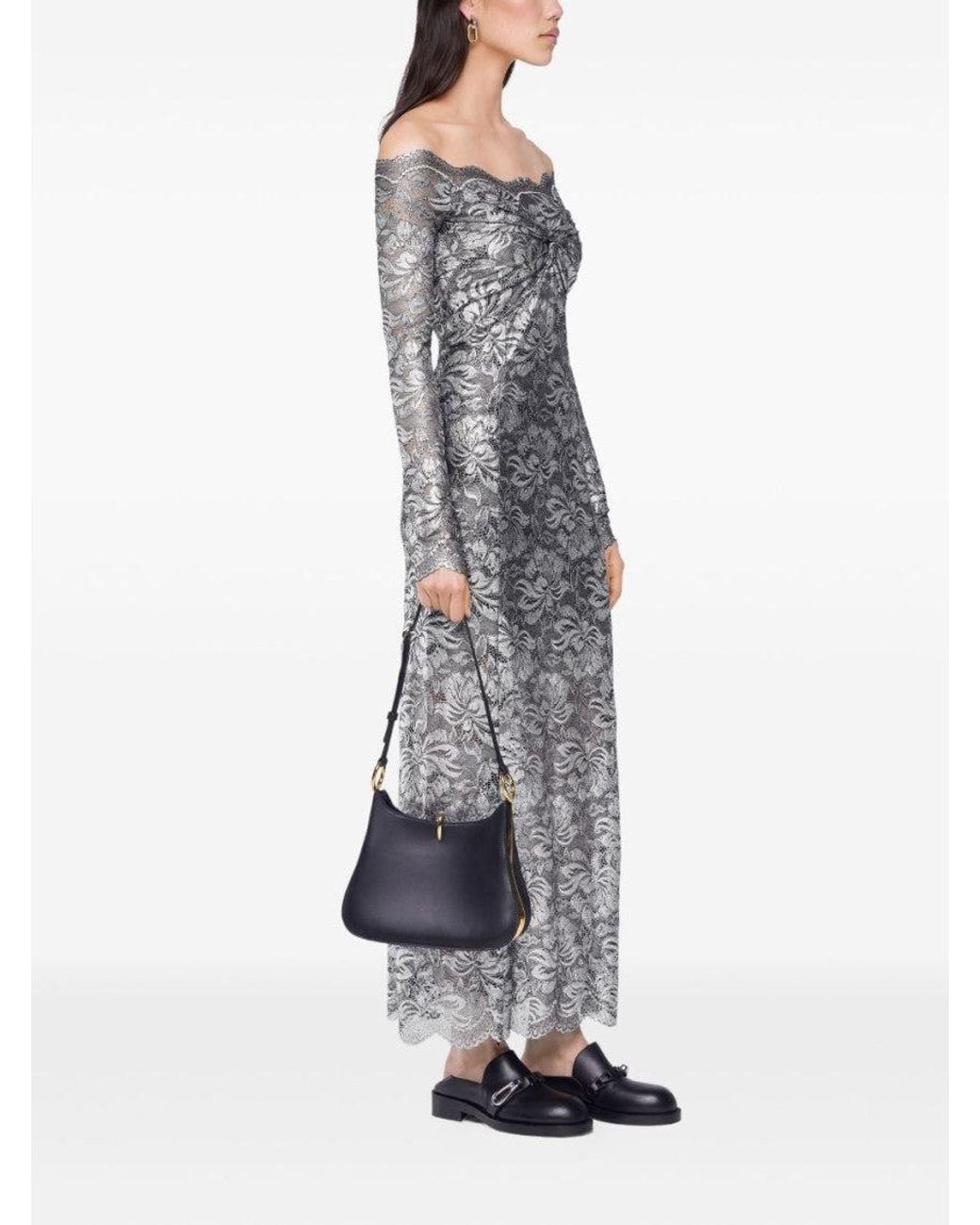 Rabanne Gray Laced Maxi Dress