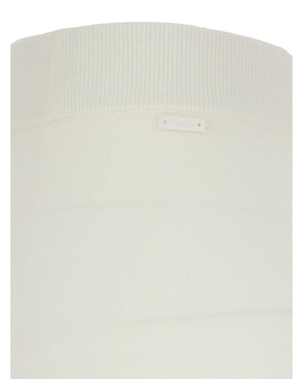 Max Mara White Relaxed Elasticated Pants