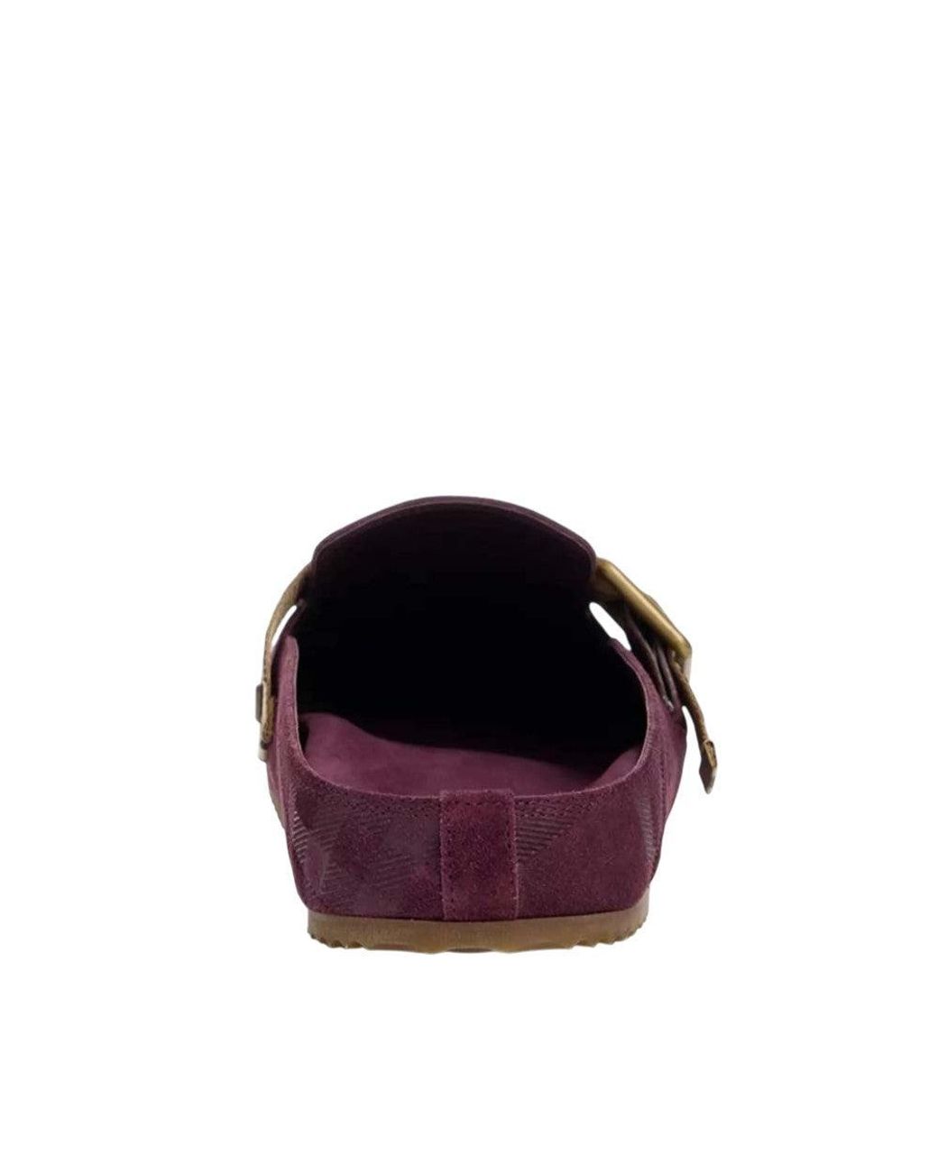 Burberry Purple Textured Check Slides