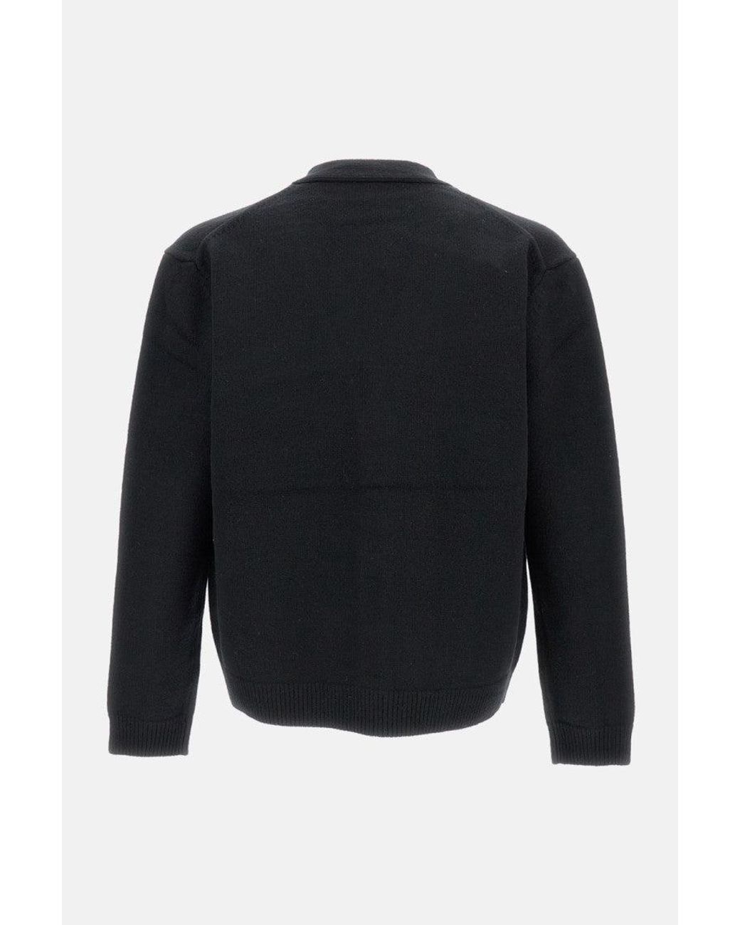 Maison Kitsuné Blue Fox Head Intarsia Merino Cardigan for men