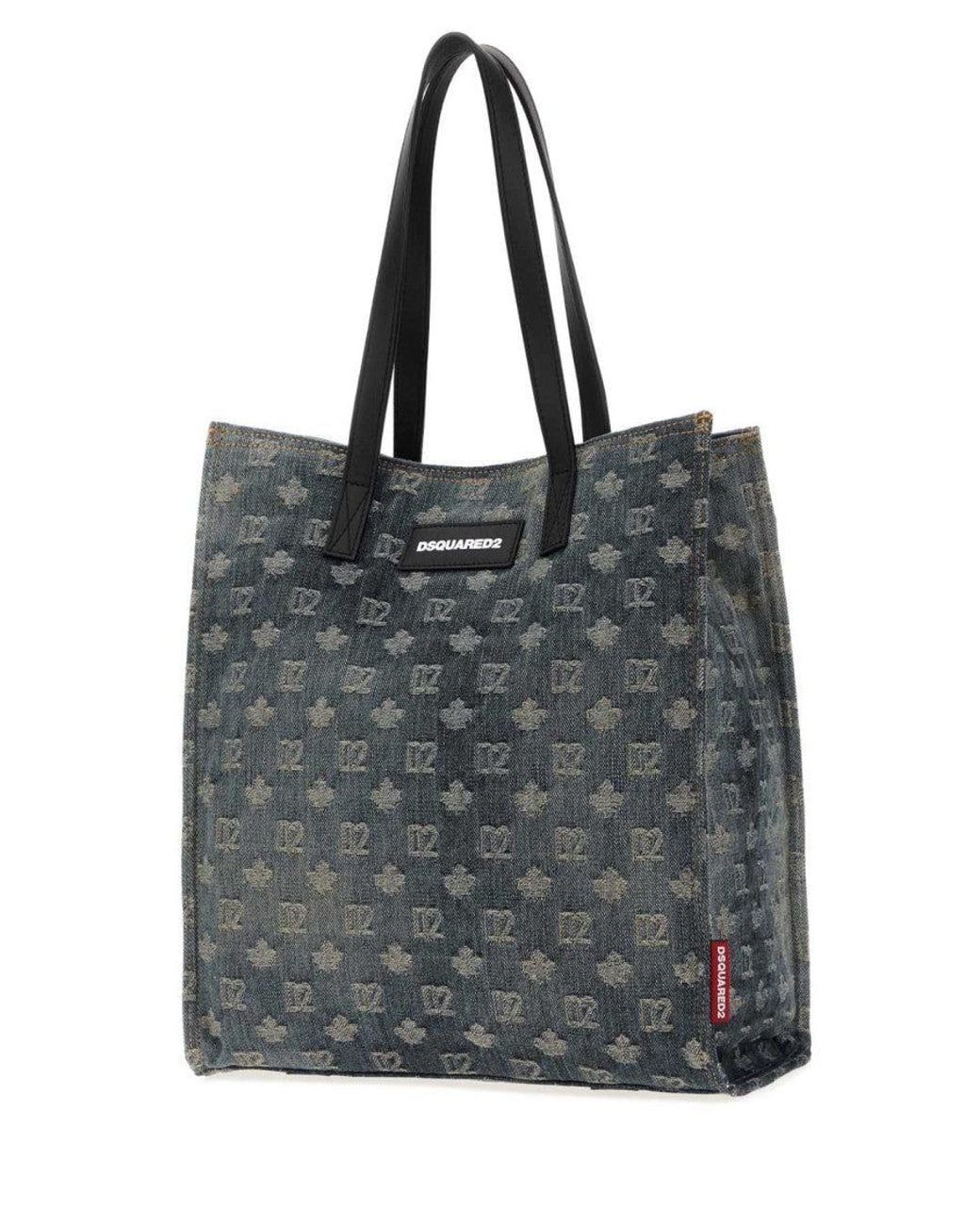 DSquared² Black Logo Large Tote for men