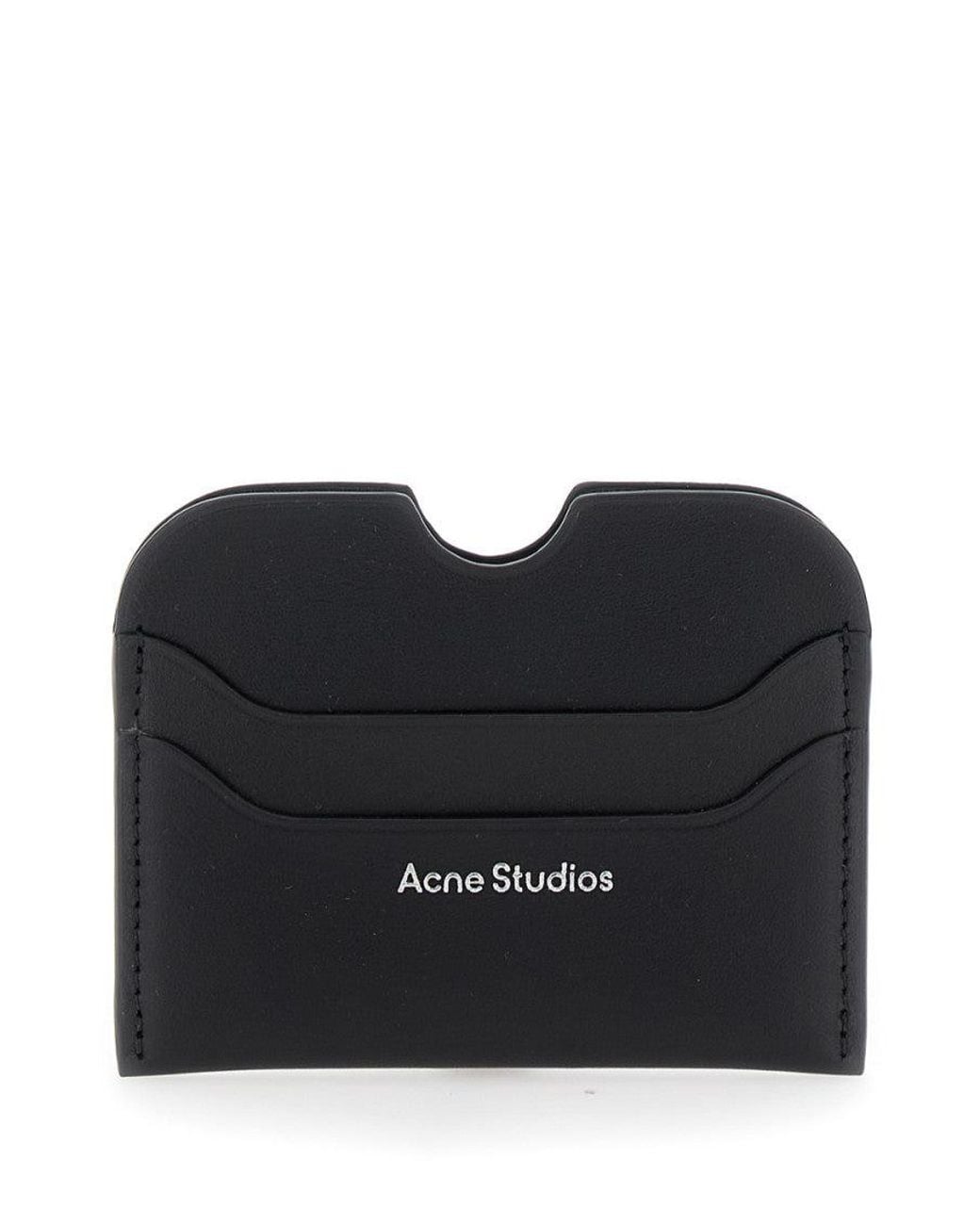 Acne Black Logo Wallet for men