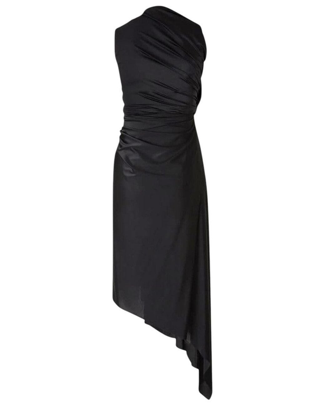 Balenciaga Black Solid Knee Length Dress