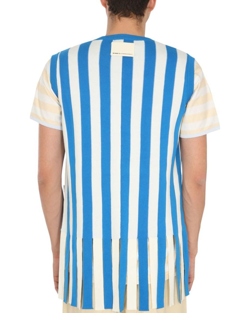 Sunnei Blue V Neck Sweaters for men