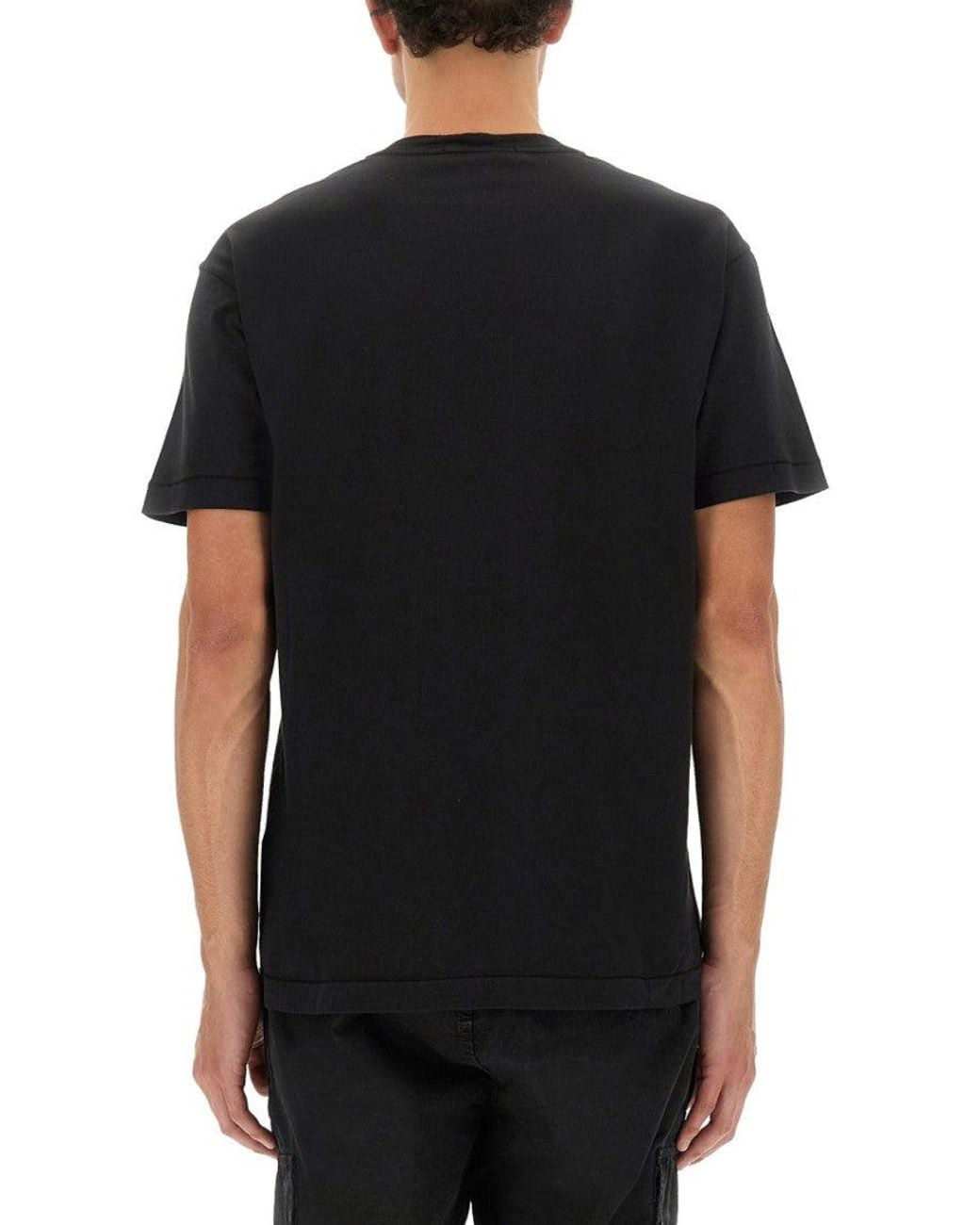 Stone Island Black Crew Neck T-Shirt for men