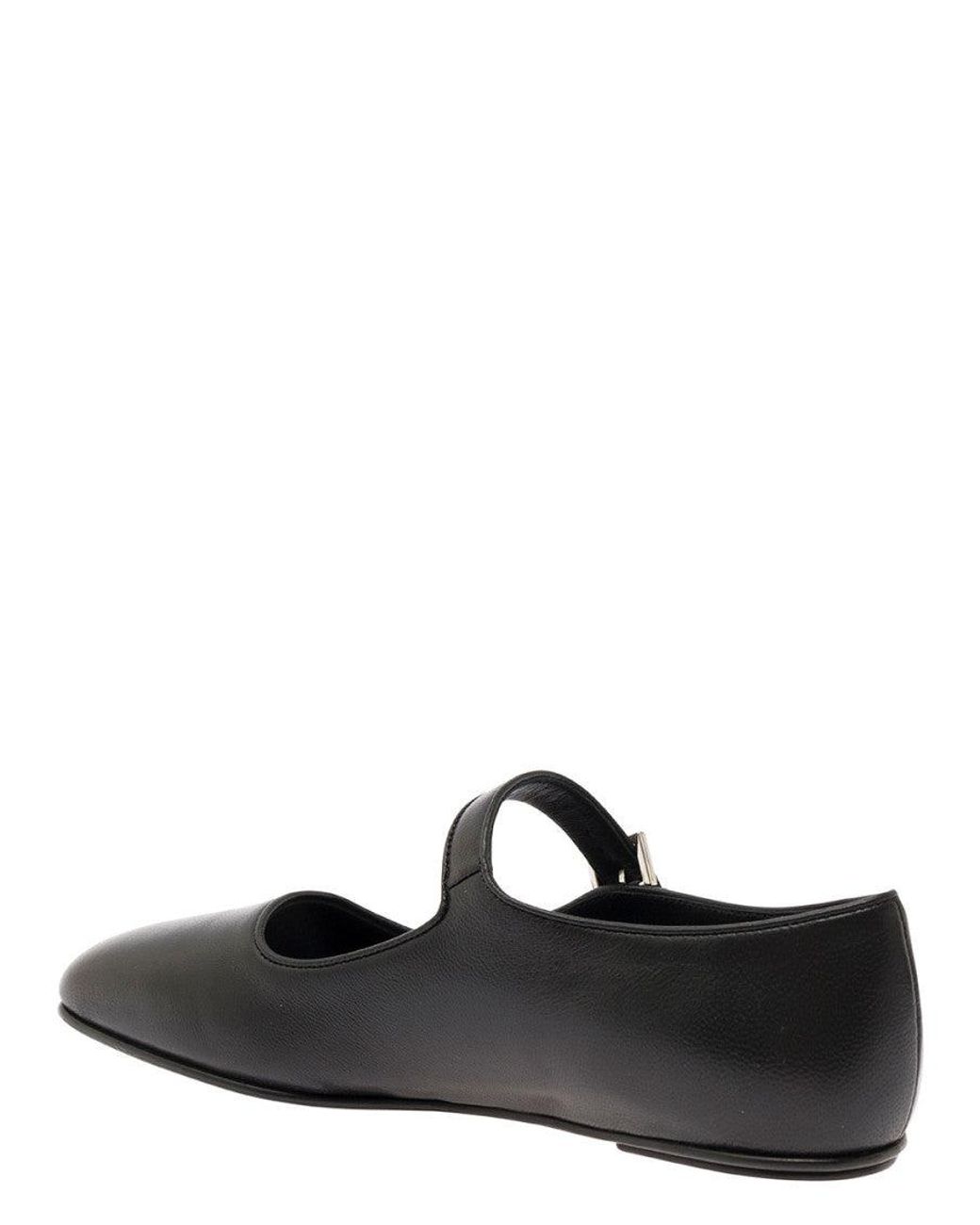 The Row Black Ava Ballet Flats
