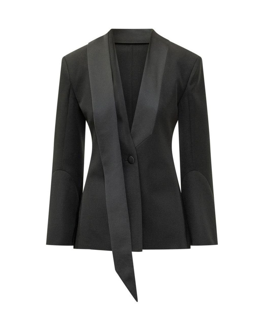 The Attico Black Mini Tailored Blazer