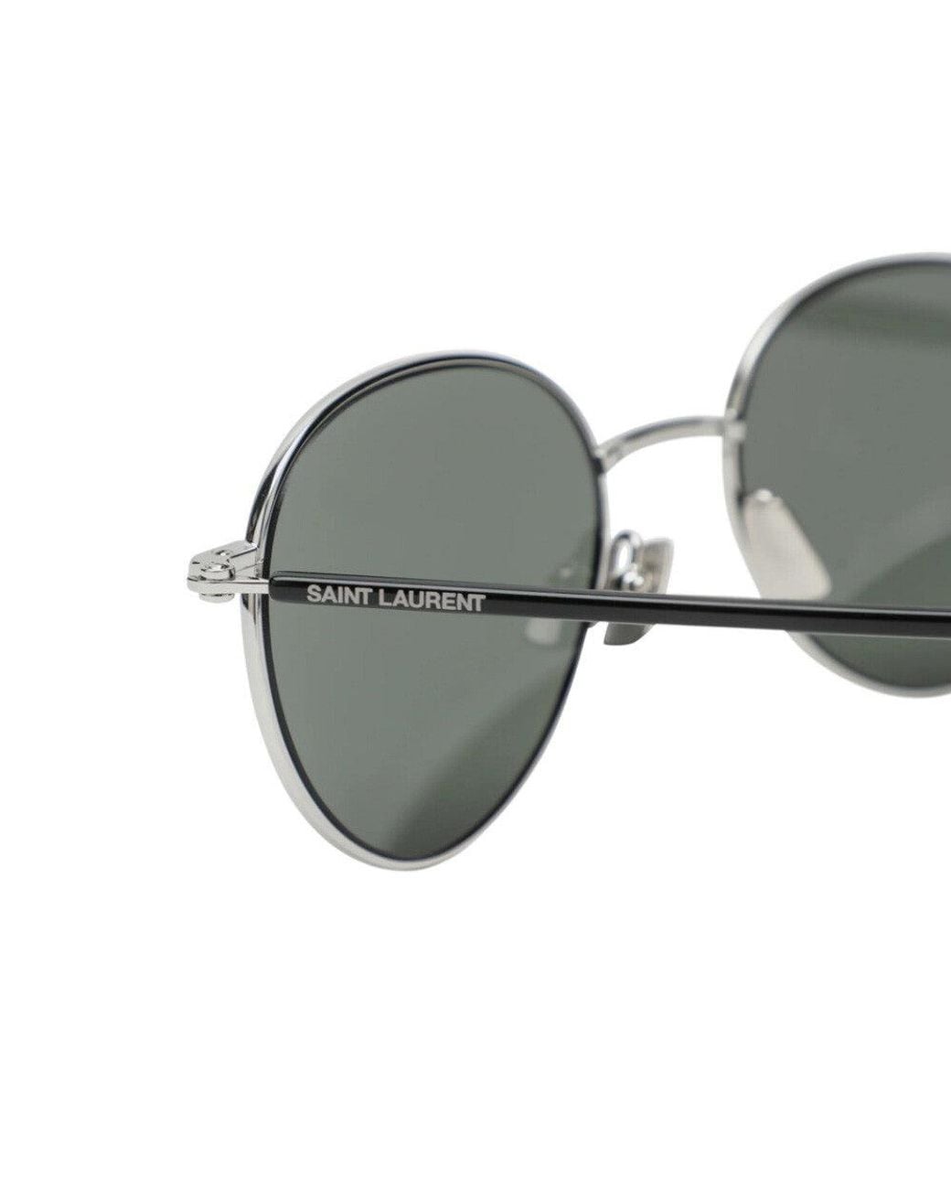 Saint Laurent Gray Round Sunglasses for men