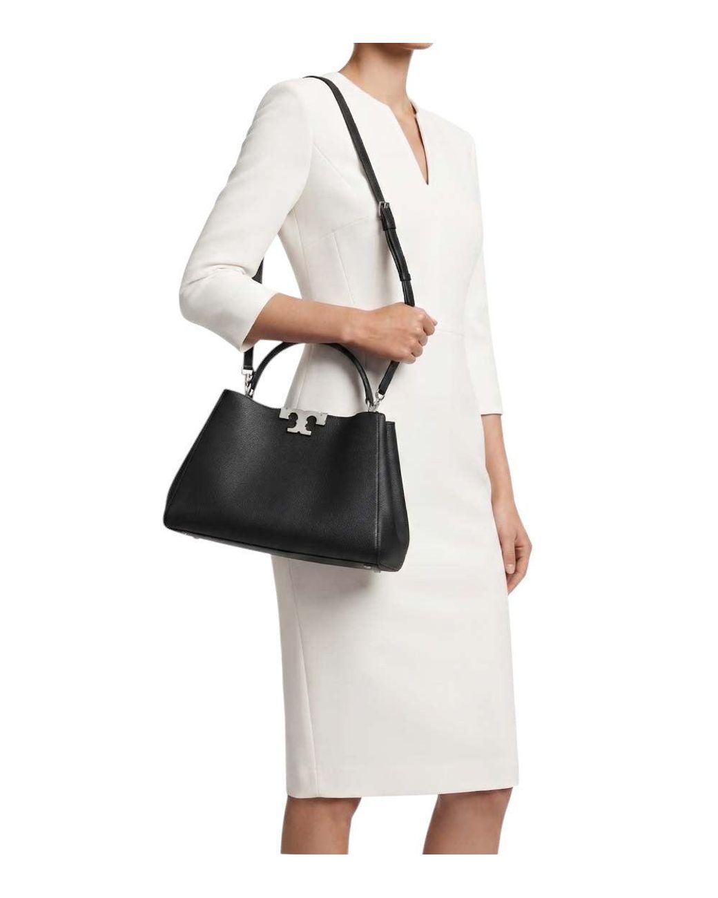 Tory Burch Black Eleanor Large Satchel