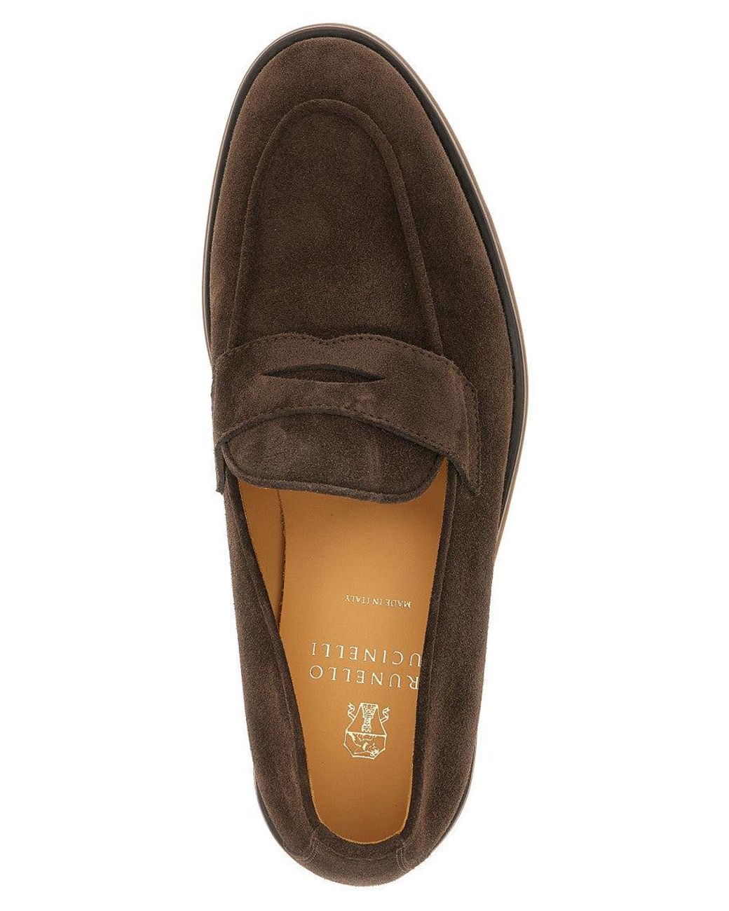 Brunello Cucinelli Brown Penny Loafers for men