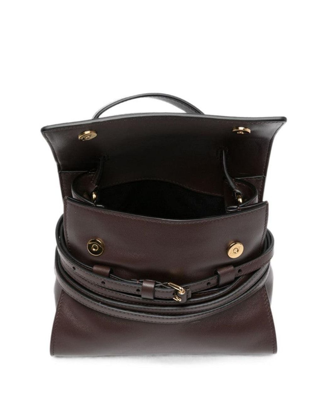 Moschino Brown Dark Tie Me Mini Satchel